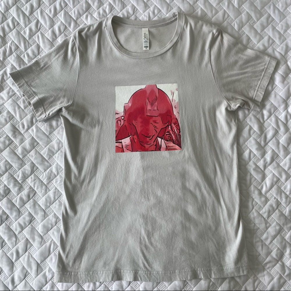 Star Wars “Hard Day at Work” light grey medium t shirt - STUFF by Clay & Chloe